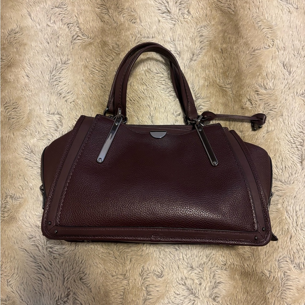 Coach Dreamer Satchel in Oxblood Mixed Leather